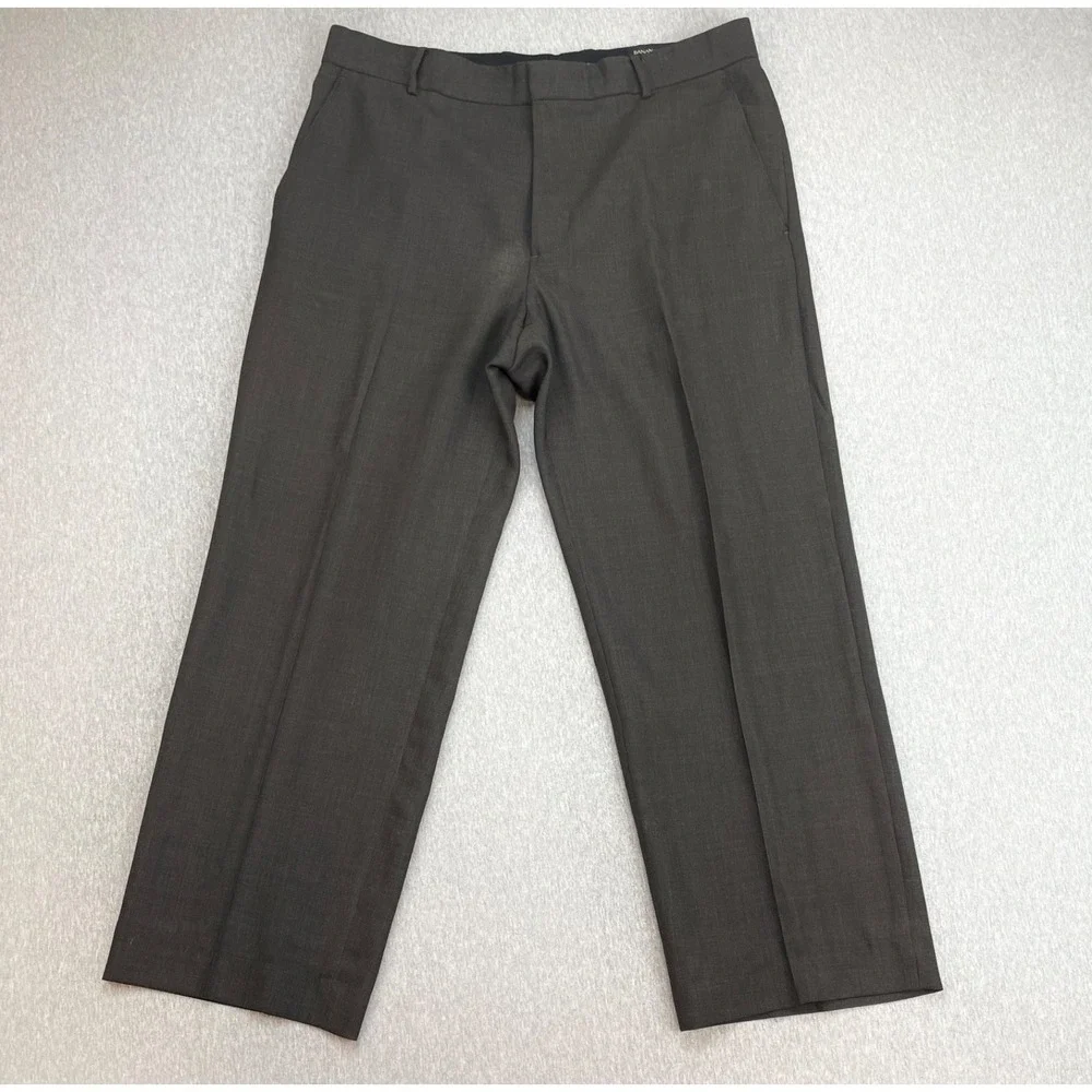 Banana Republic Suit Mens 42S Brown Wool Blend 2-Button Pants 36 x 32 - 2 Pcs